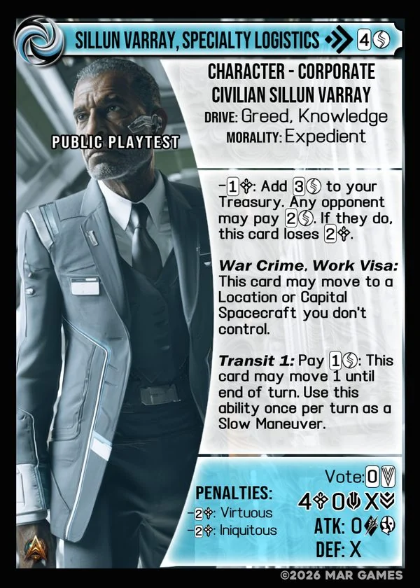 Sillun Varray, Specialty Logistics card