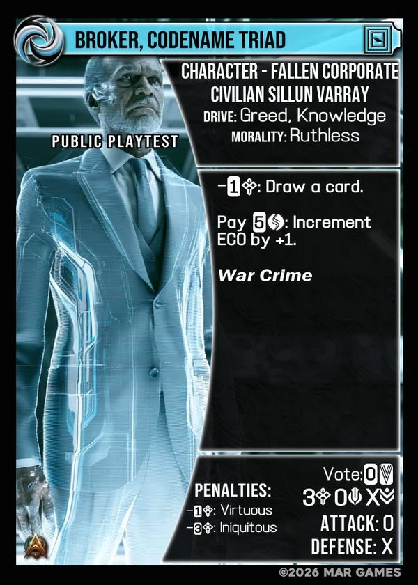Broker, Codename Triad card