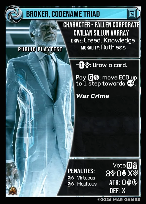 Broker, Codename Triad card