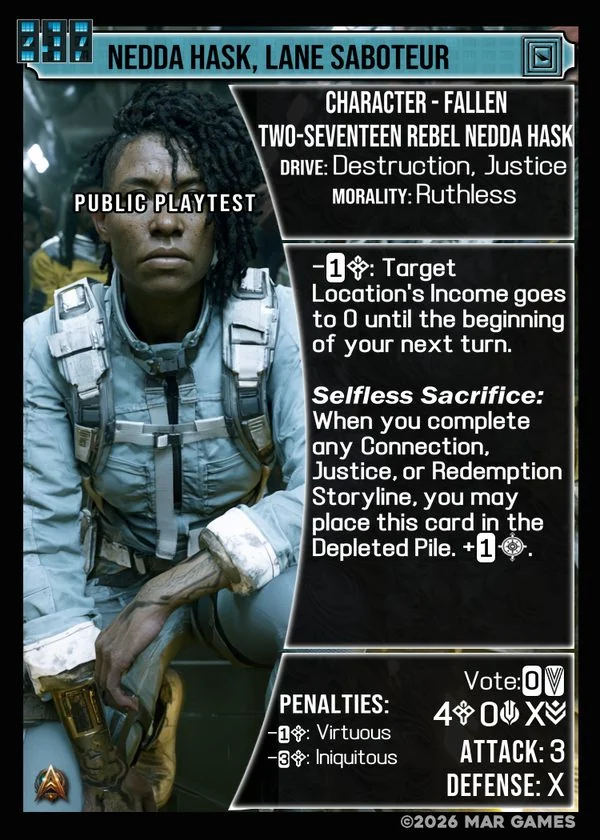 Nedda Hask, Lane Saboteur card