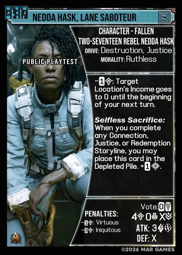 Nedda Hask, Lane Saboteur card
