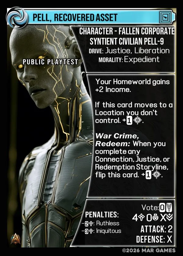 Pell, Recovered Asset card