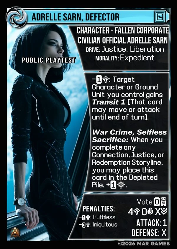 Adrelle Sarn, Defector card