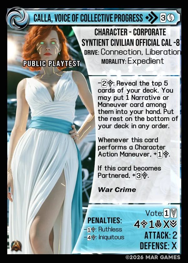 Calla, Voice of Collective Progress card