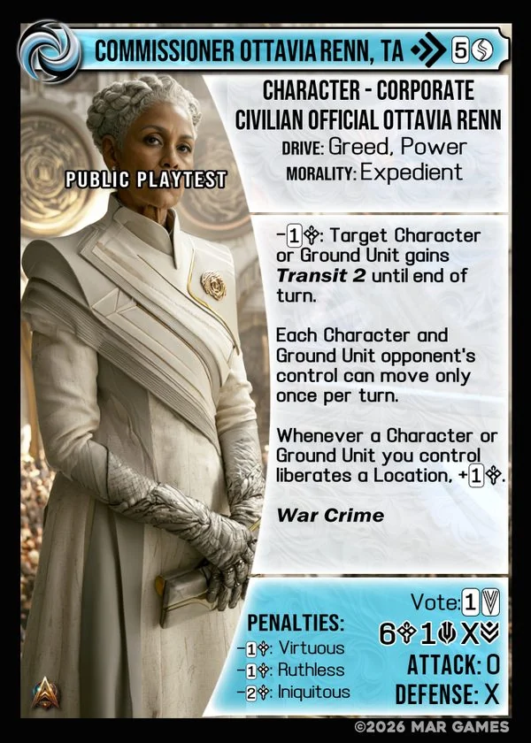 Commissioner Ottavia Renn, TA card