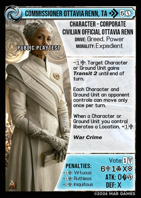 Commissioner Ottavia Renn, TA card
