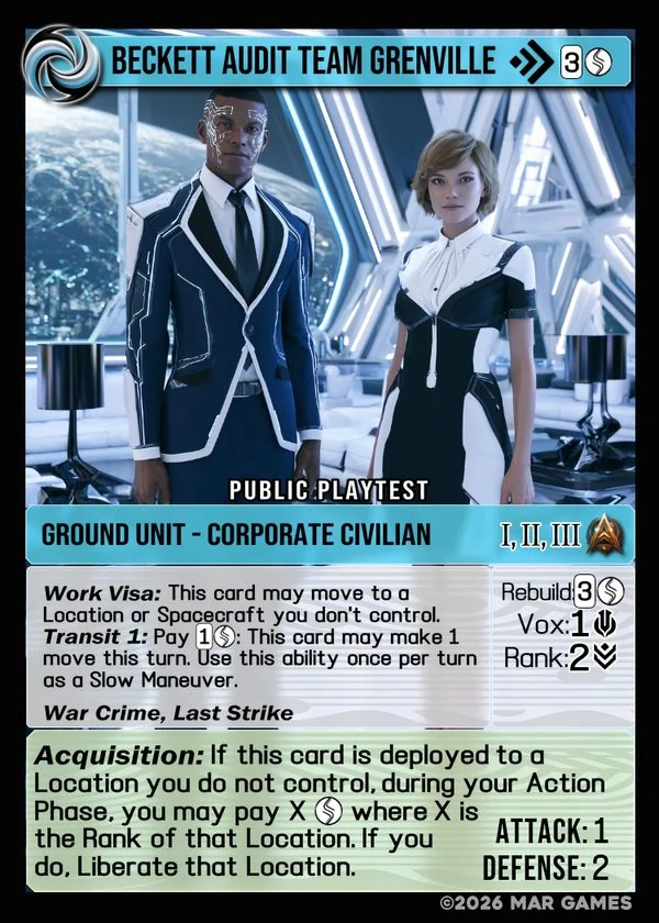 Beckett Audit Team Grenville card