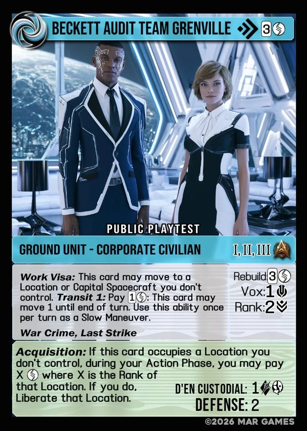 Beckett Audit Team Grenville card