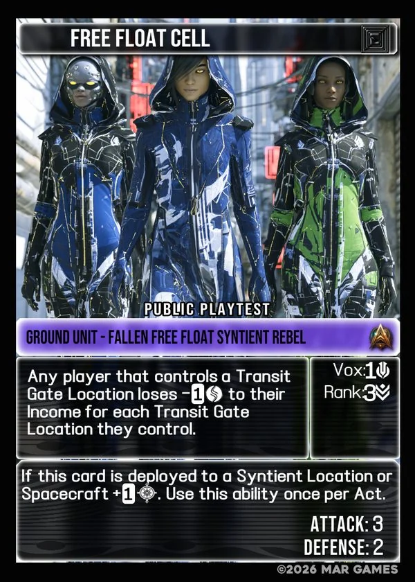 Free Float Cell card