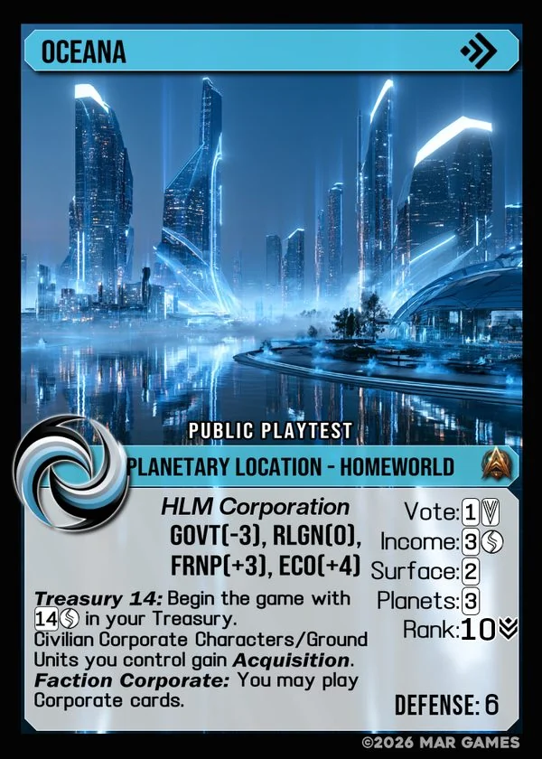 Oceana card