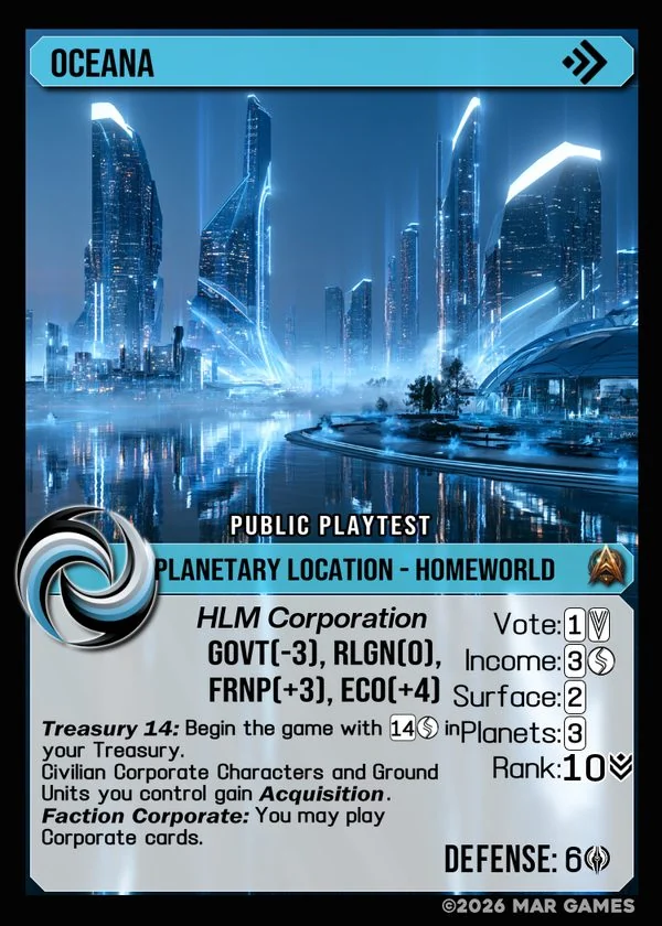 Oceana card