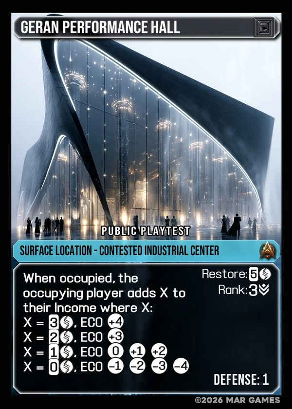 Geran Performance Hall card