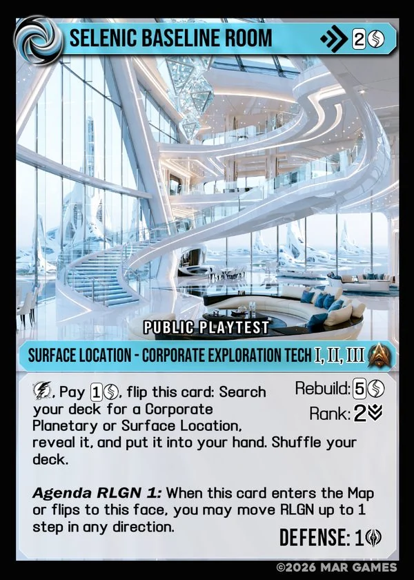 Selenic Baseline Room card