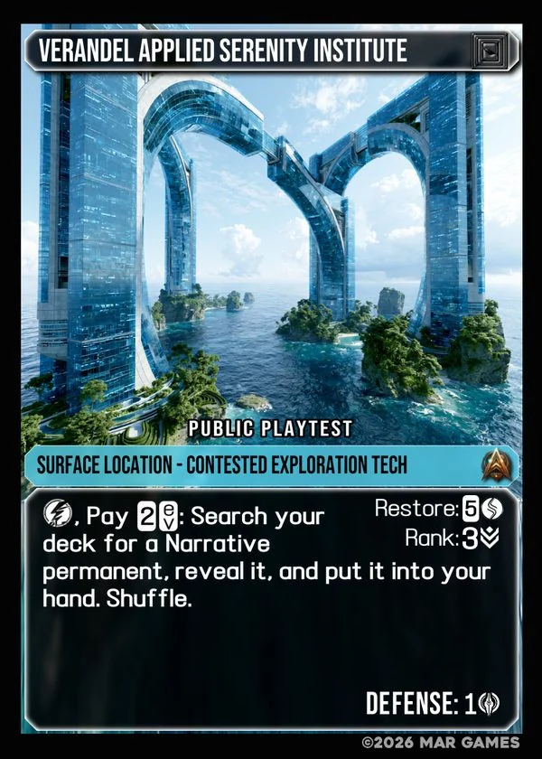 Verandel Applied Serenity Institute card