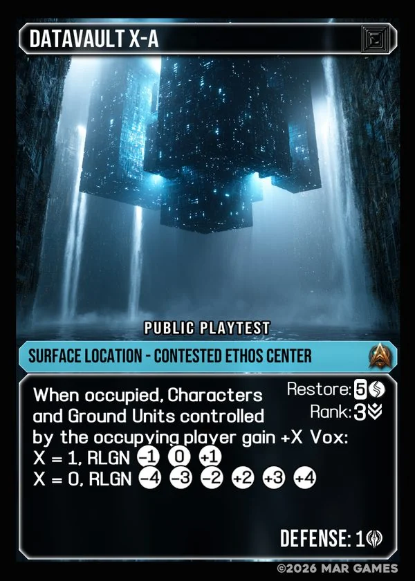 Datavault X-A card
