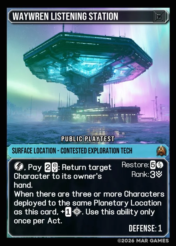 Waywren Listening Station card