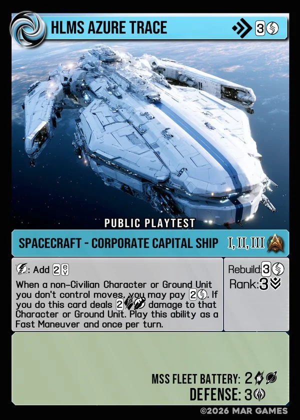 HLMS Azure Trace card