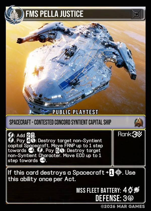 FMS Pella Justice card