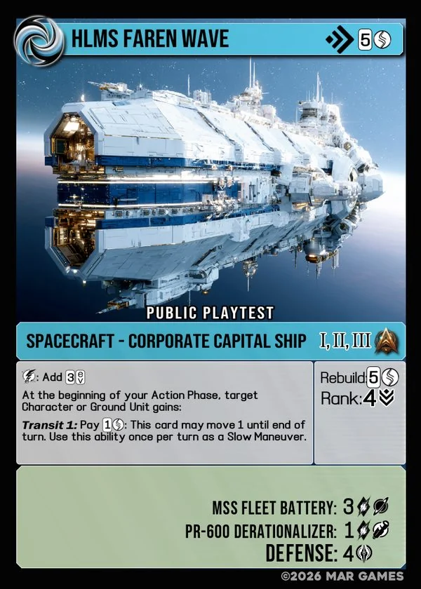 HLMS Faren Wave card