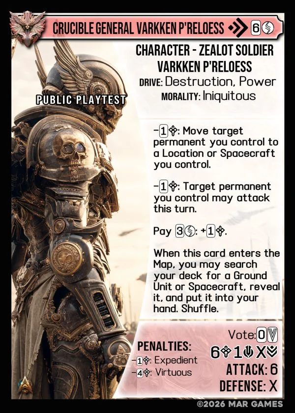 Crucible General Varkken P'reloess card