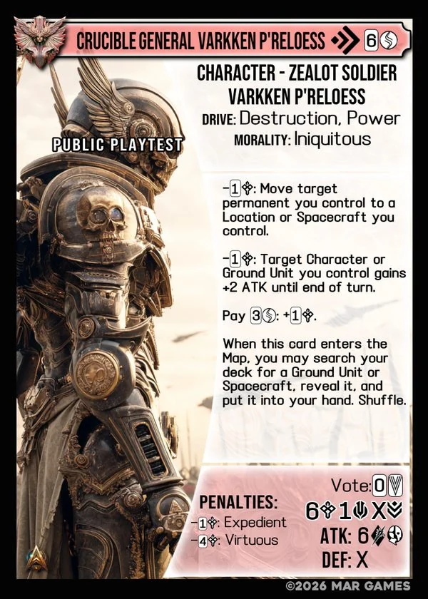 Crucible General Varkken P'reloess card