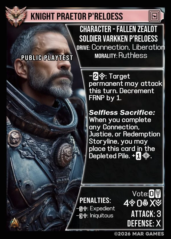 Knight Praetor P'RELOESS card