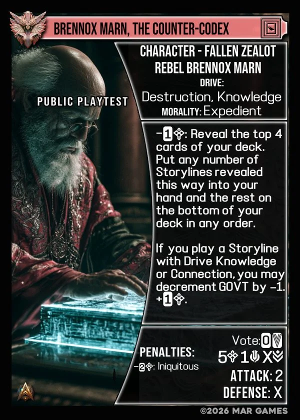 Brennox Marn, the Counter-Codex card