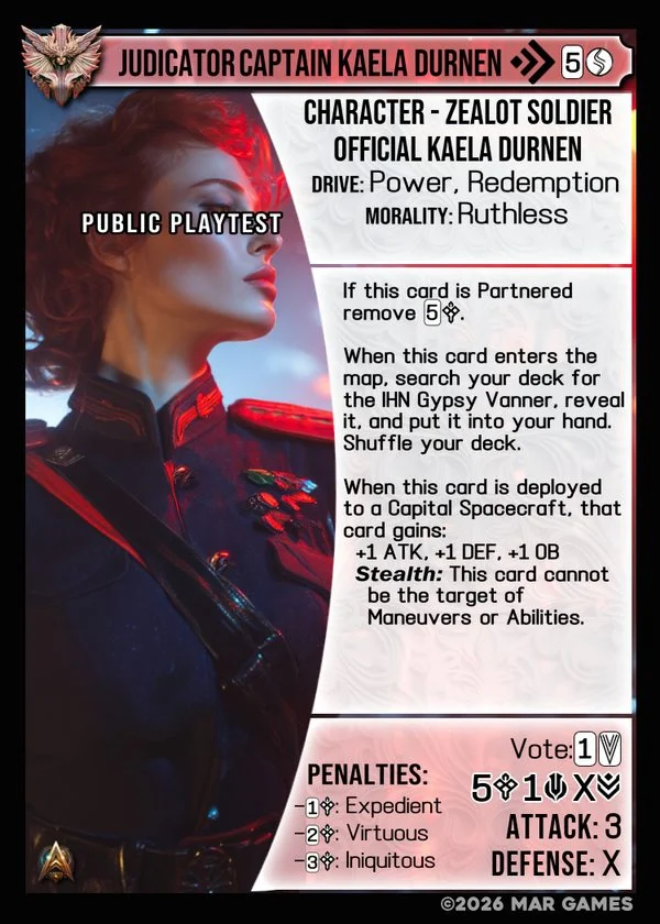 Judicator Captain Kaela Durnen card