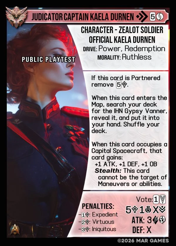 Judicator Captain Kaela Durnen card