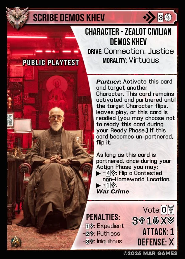 Scribe Demos Khev card