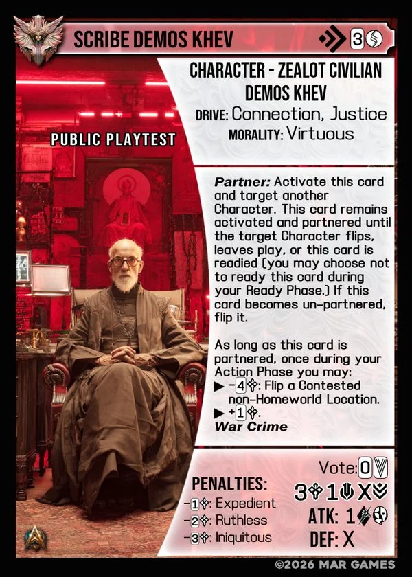Scribe Demos Khev card