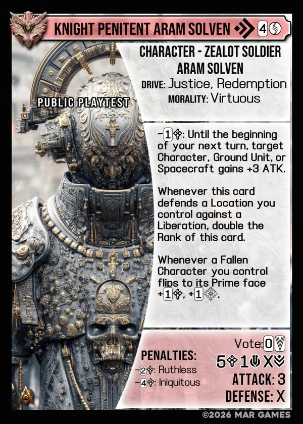 Knight Penitent Aram Solven card