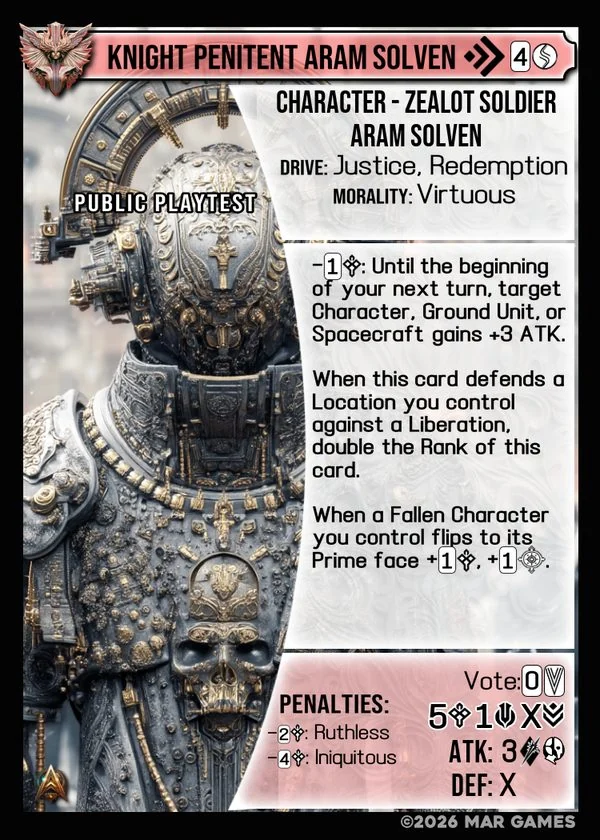 Knight Penitent Aram Solven card