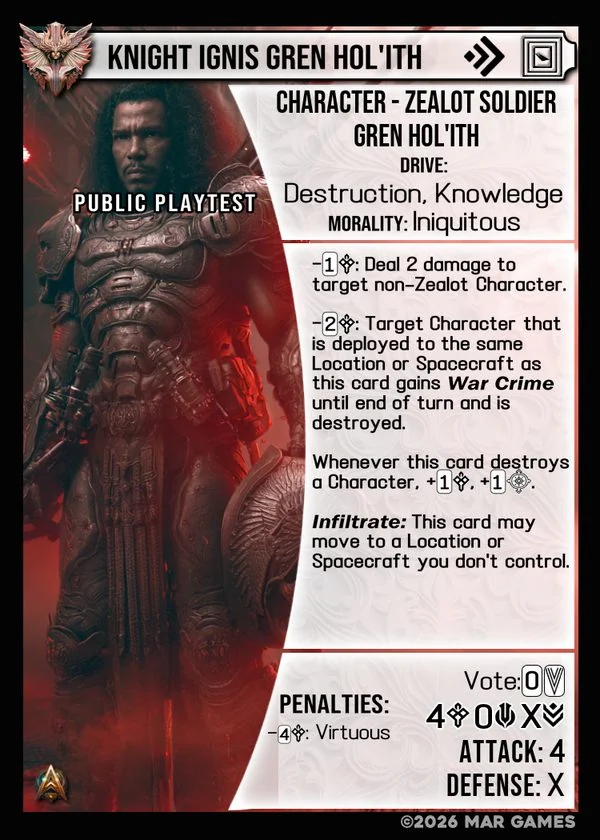 Knight Ignis Gren Hol'ith card