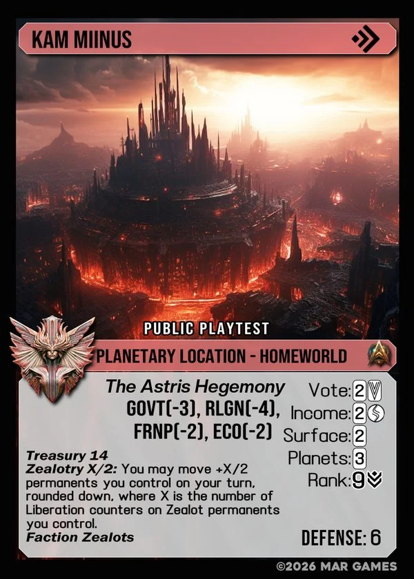 Kam Miinus card