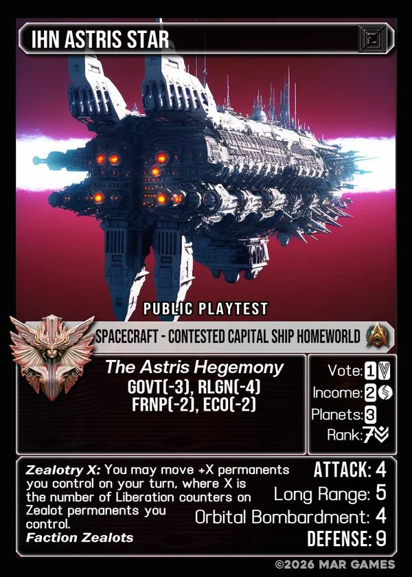 IHN Astris Star card