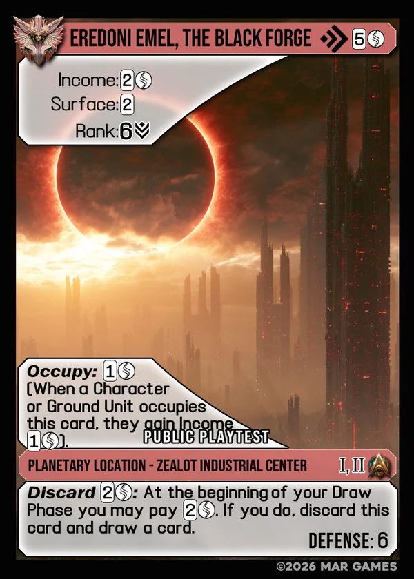 Eredoni Emel, The Black Forge card