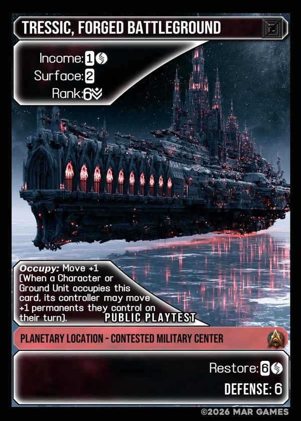 Tressic, Forged Battleground card