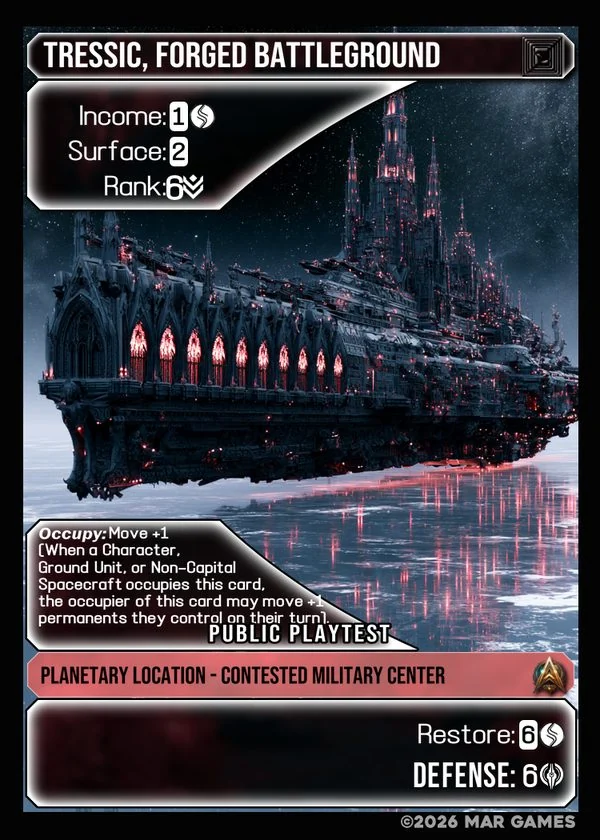 Tressic, Forged Battleground card