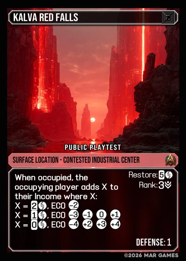 Kalva Red Falls card