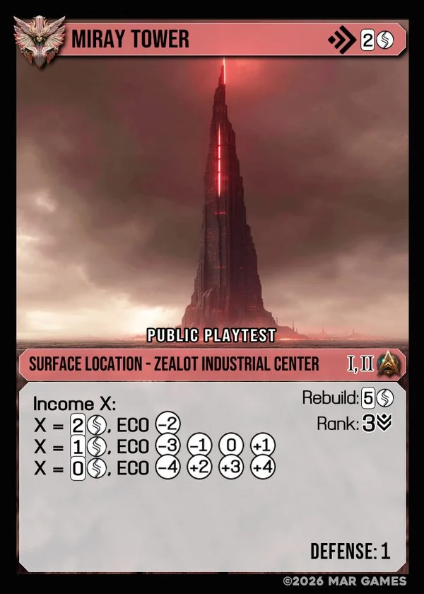 Miray Tower card