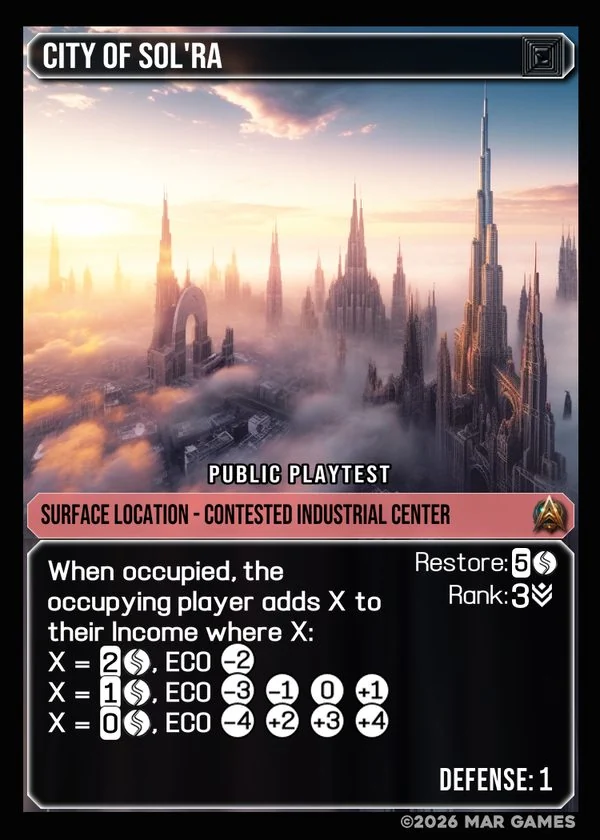 City of Sol'ra card
