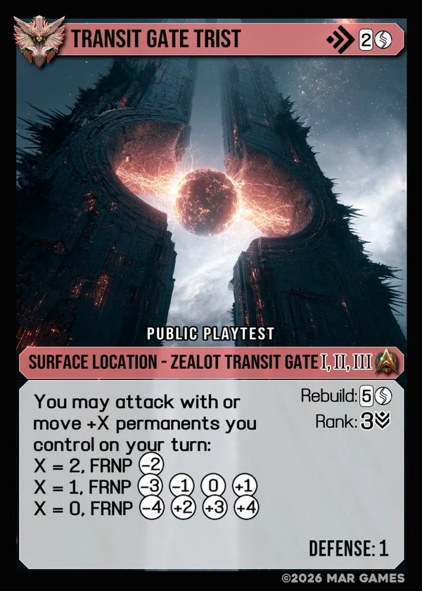 Transit Gate Trist card
