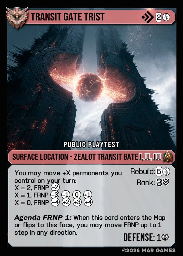 Transit Gate Trist card