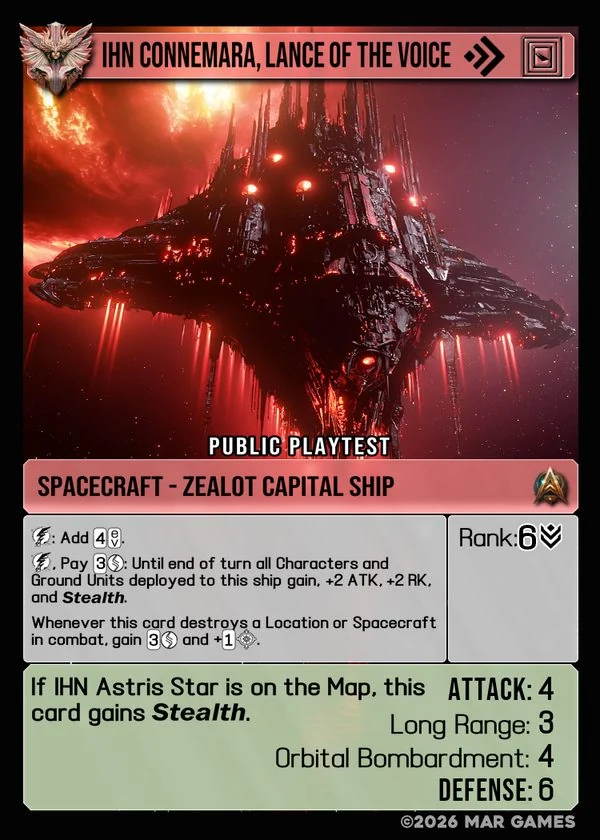 IHN Connemara, Lance of the Voice card
