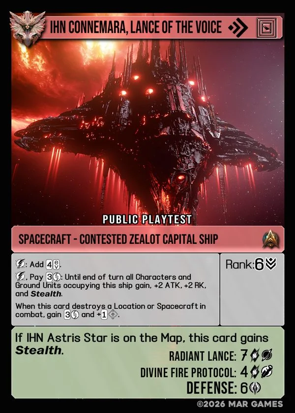 IHN Connemara, Lance of the Voice card