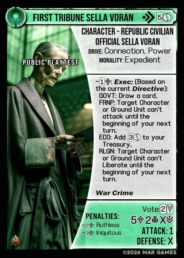 First Tribune Sella Voran card
