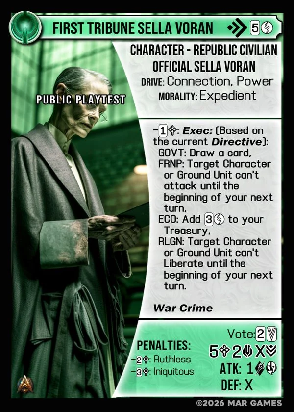 First Tribune Sella Voran card
