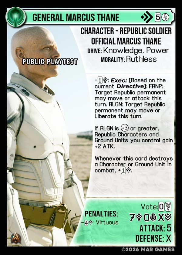 General Marcus Thane card