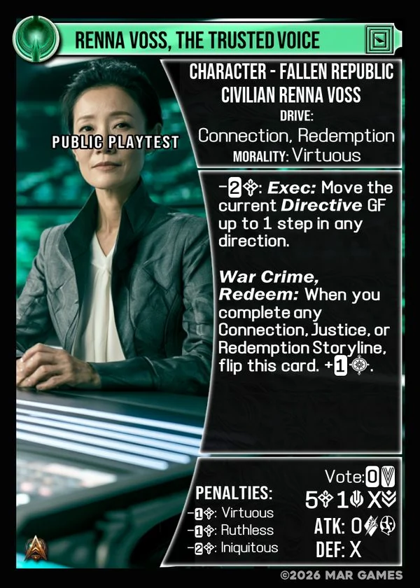 Renna Voss, The Trusted Voice card